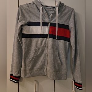 Tommy Hilfiger Gray Hoodie with Red and Blue Stripes! Can Be Unisex! BNWT'S! X/S